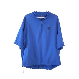 Nike Golf Men L Pullover 1/2 Zip Coaches Football Golf Windbreaker Royal Blue